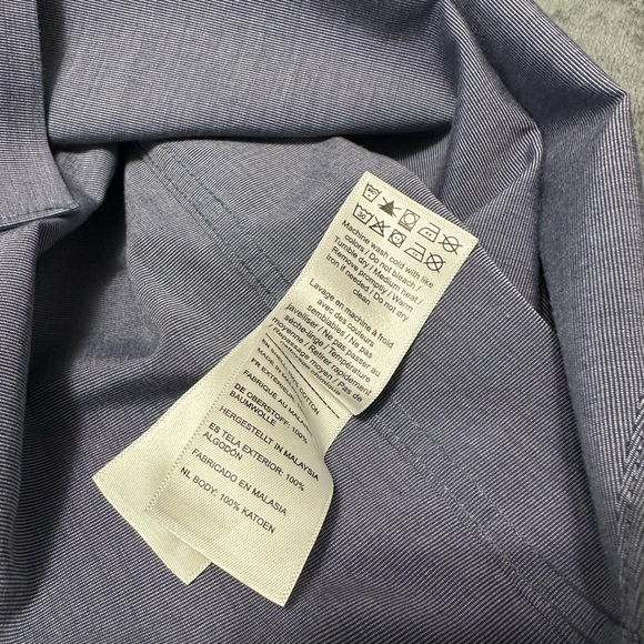 UNTUCKit Mens Shirt XL Blue Wrinkle Free LS Orville Button Up Cotton Collared - Picture 11 of 12